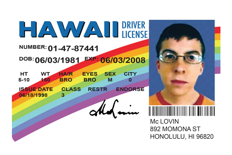 McLovin Driver License